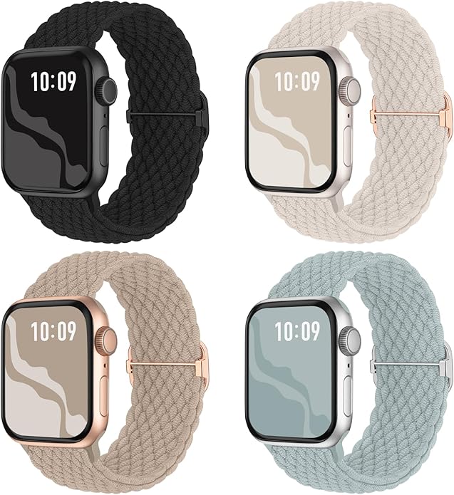 4 Pack Braided Stretchy Bands Compatible by Suitisbest