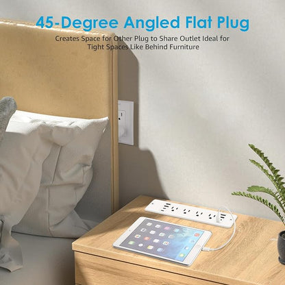 HHSOET 16 in 1 Recessed Power Strip Flat Plug, 30W Fast Charging Furniture - Image 8
