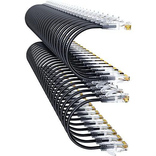 Cat6a Patch Cables 0.5ft Slim, Cat6 Ethernet Patch Cable Pure Copper, Flexible by 10Gsupxsel