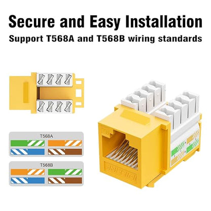 iwillink 10Gbps Cat6 Keystone Jack and Punch-Down Stand, RJ45 Ethernet Keystone - Image 6