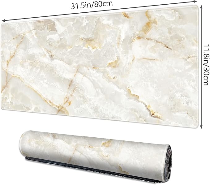 Galdas Large Mouse Pad Marble Pattern XXL XL Large Mouse Pad Mat Long Extended - Image 2