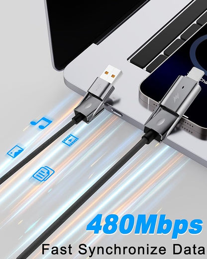 4 in 1 USB C Cable, PD 65W 27W, 480Mbps Data Transfer, Compatible - Image 4