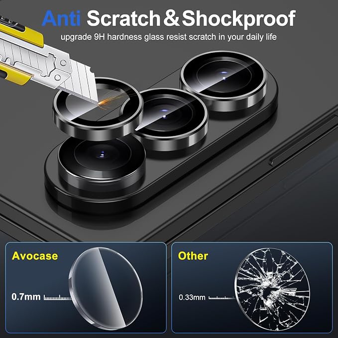 for Samsung Galaxy Z Fold 7 Camera Lens Protector, Individual Metal Ring - Image 3