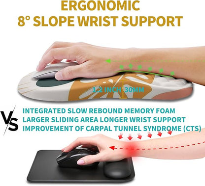 Hokafenle Ergonomic Mouse Pad Wrist Support, Wrist Rest Mousepad - Image 4