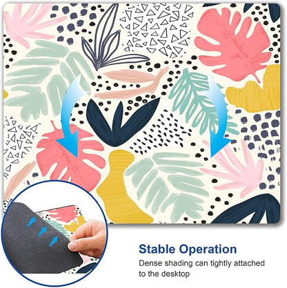 Mouse Pad, Colorful Palm Tropical Plants Mouse Pad, Square Waterproof Cute - Image 6