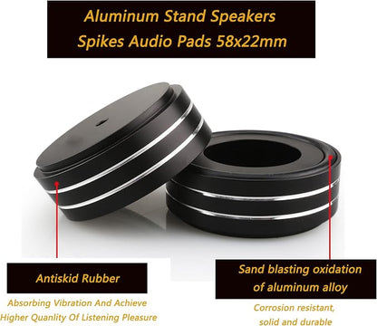 Tertullus 4 Pcs Speaker Feet, 58x22mm Speaker Spikes HiFi Isolation Feet - Image 7