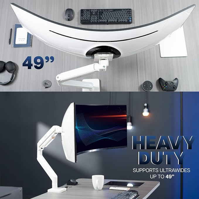 VIVO Heavy Duty Aluminum Ultrawide Monitor Tension Arm - Image 7