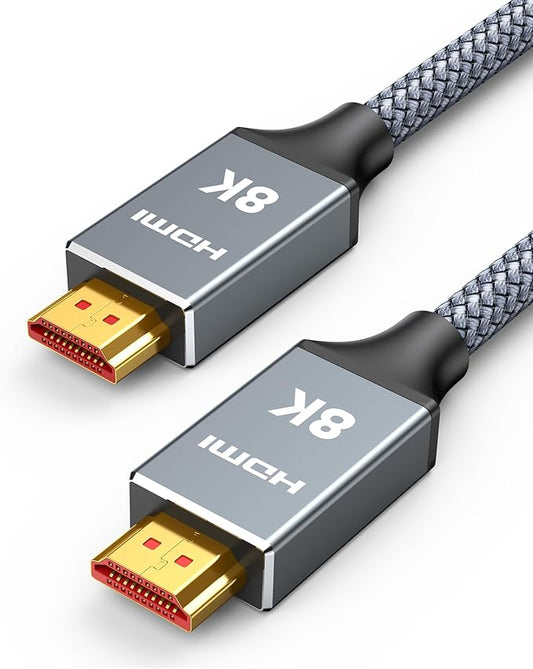 Capshi 6.6ft 8K 4K@120Hz HDMI Cable 2.1, 48Gbps High Speed Cord by Capshi