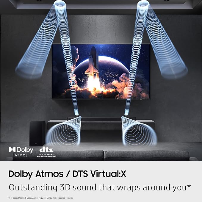 Samsung Q-Series Soundbar HW Q600F 3.1.2 ch Subwoofer SpaceFit Sound Pro - Image 4