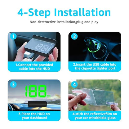 Heads up Display for Cars, Car HUD, Head up Display for Car, Digital GPS HUD - Image 6