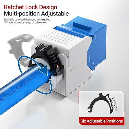 AMPCOM CAT6 RJ45 Keystone Jack - Image 2