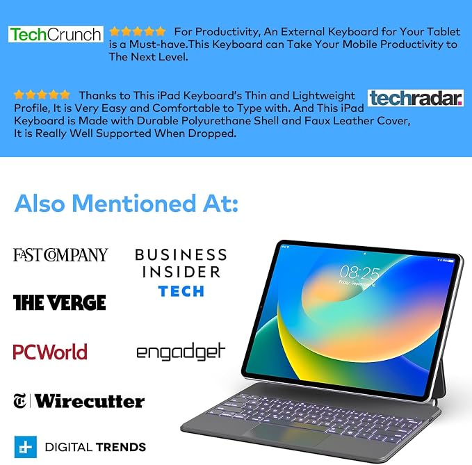 Keyboard Case for iPad Air 13 and iPad Pro 12.9 inch 6th / 5th / 4th / 3rd - Image 6