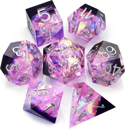 Haxtec DND Dice Set Sharp Edge Resin Dice by HaxtecDice