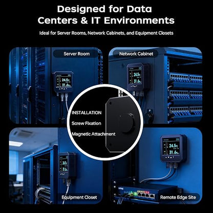 Ethernet Server Room Temperature Monitor, PoE Server Rack Temperature Humidity - Image 8