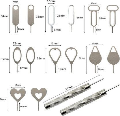 SIM Card Tool Kit with Eject Pins 16 Pcs Tray Openers Needle Ejector - Image 3
