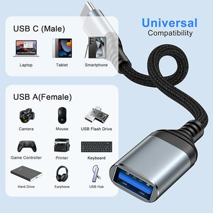 USB C to USB 3.0 Adapter, Type C Male to USB Female OTG Cable 5Gbps Data - Image 6