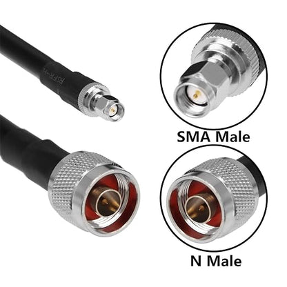 50ft N Male to SMA Male Cable, SMA to N Cable 50 ohm Ultra Low Loss KMR240 - Image 8