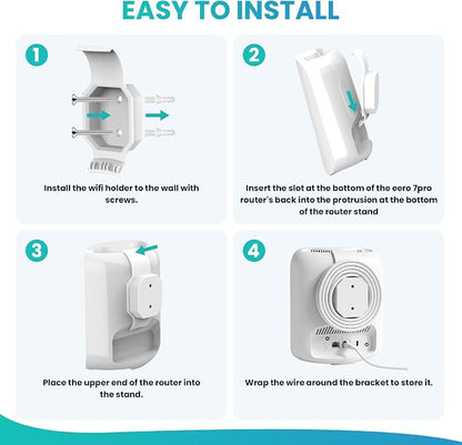 Wall Mount Holder for eero Pro 7 Router Mesh Wi-Fi System – No Messy Wires - Image 5