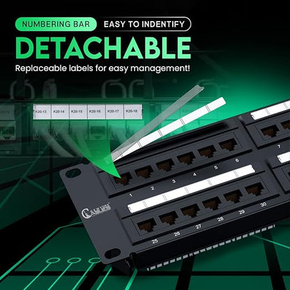 Newyork Cables 48 Port Cat6A Patch Panel, 10Gb Ethernet, 2U 19-Inch Rack or - Image 5