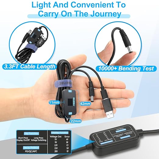 FARSENSE USB C to DC Adapter, Barrel PD Trigger Cable - Image 6