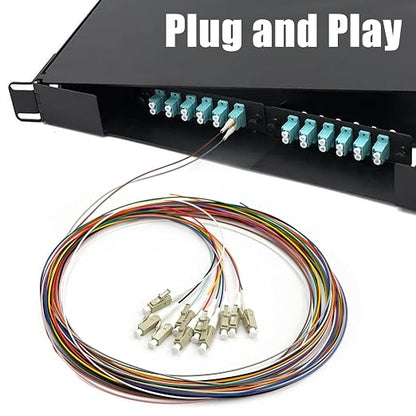 12 Strand Multimode OM3 50/125 LC-UPC Fiber Pigtail, 1.5 Meters LC-OM3 Fiber - Image 6