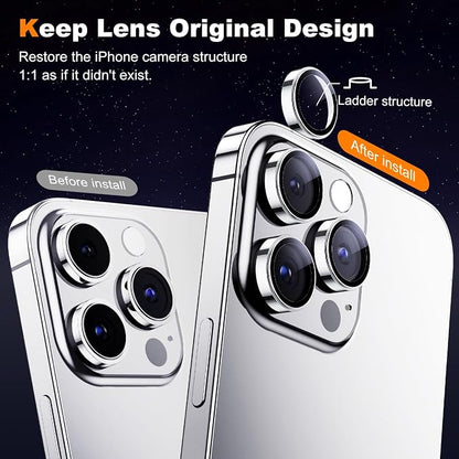 Hoerrye for iPhone 15 Pro Max/iPhone 15 Pro Camera Lens Protector 9H Tempered - Image 2