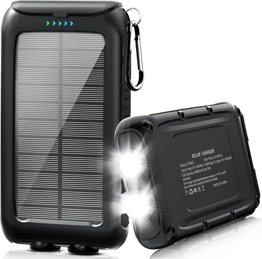 Solar-Charger-Power-Bank-49800mAh Portable Solar Phone Charger by Kepswin