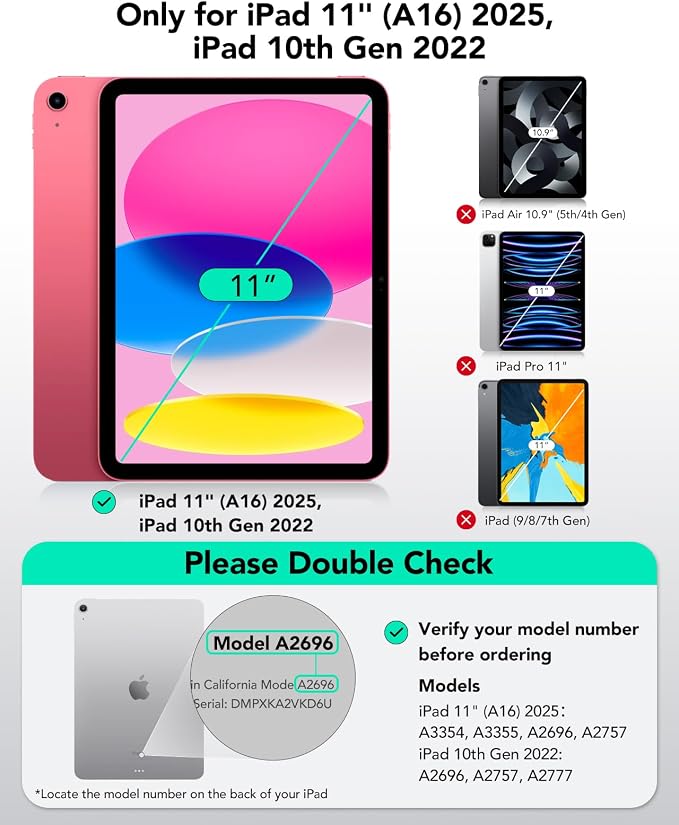 ESR iPad 11th 2025/10th Gen Flex Keyboard Case, Ultra-Light Magnetic Detachable - Image 2