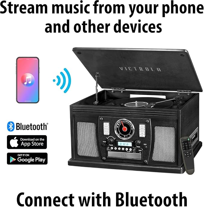 Victrola Aviator 8-in-1 Bluetooth Record Player & Multimedia Center - Image 6