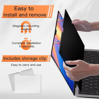 Privacy Screen MacBook Pro 16 Inch 2021-2024, Magnetic Removable Anti Blue - Image 5