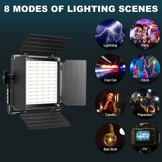 GVM RGB LED Video Light, 800D Studio Light - Image 7