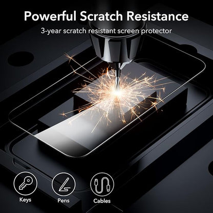 ESR 3 Pack for iPhone 15 Pro Screen Protector, Full Coverage Tempered Glass Film - Image 7