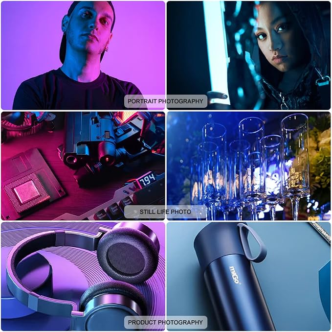RGB Photography Light Wand Stick, 360° Full Color Portable LED Lighting Wand - Image 7