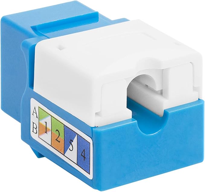 Cmple - RJ45 Keystone Jack 90 Degree Cat5e Keystone Jack Insert Punch Down RJ45 - Image 2