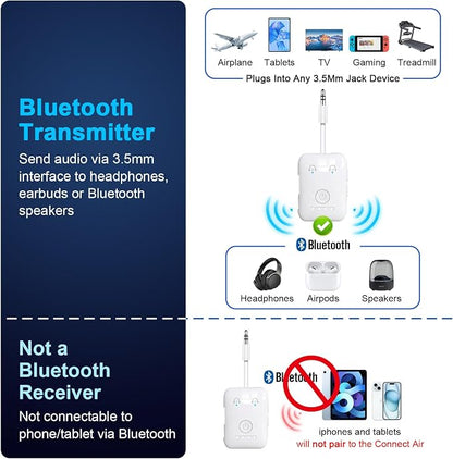 Premium Bluetooth 5.4 Transmitter, Airplane Wireless Adapter, Supports 2 - Image 7