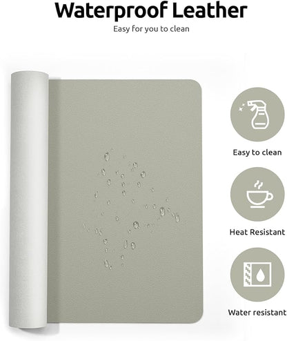 YSAGi Leather Desk Protector, Office Mat, Large Mouse Mat, Non-Slip PU Leather - Image 4