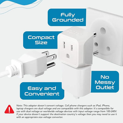 Ceptics US to India Plug Adapter works in Nepal, India Power Adapter, Dual USA - Image 3