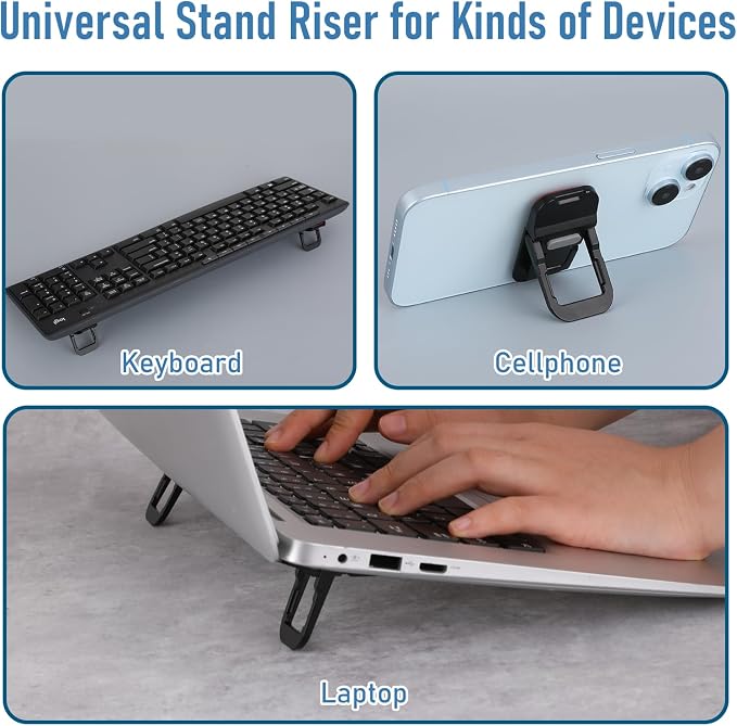 Bewudy 2 Pcs Portable Keyboard Stand, Dual Tilt Angle Adjustment, Foldable - Image 7