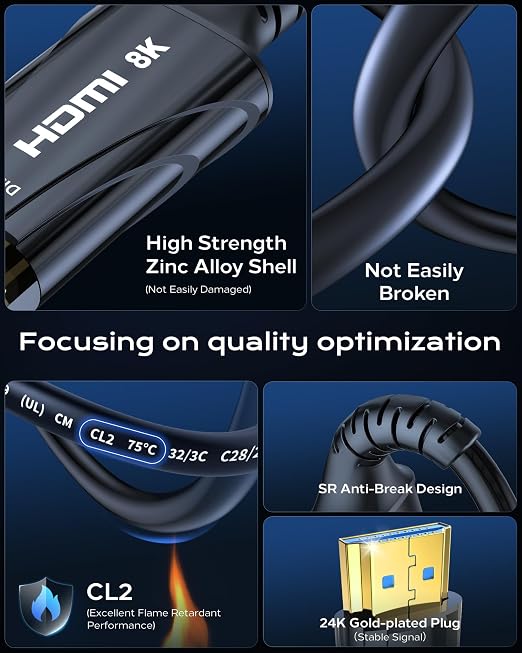 Fiber Optic HDMI Cable 65FT/20M Long - Image 3