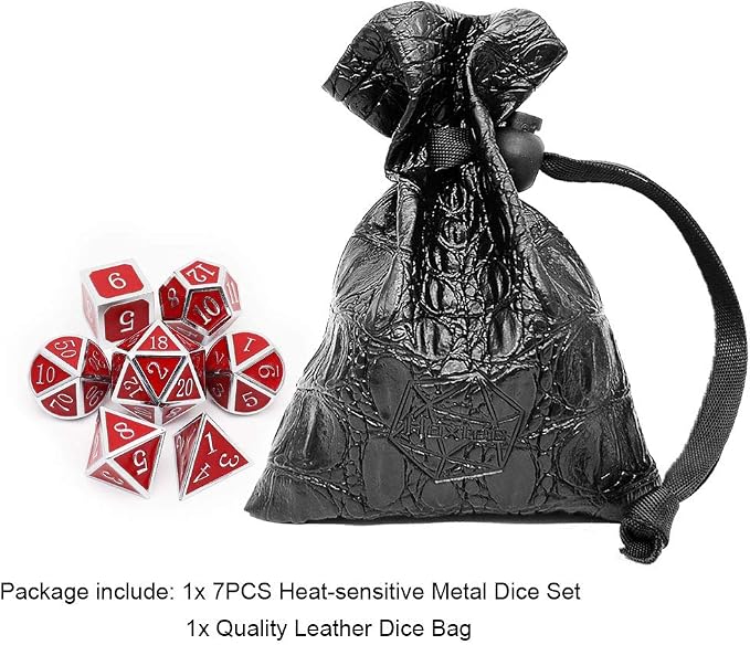 Haxtec Temperature Metal DND Dice Set Color Changing Polyhedral D&D Dice Set - Image 3