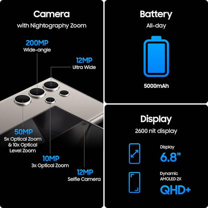 Samsung Galaxy S24 Ultra 5G, US Version, Titanium Gray - Image 6