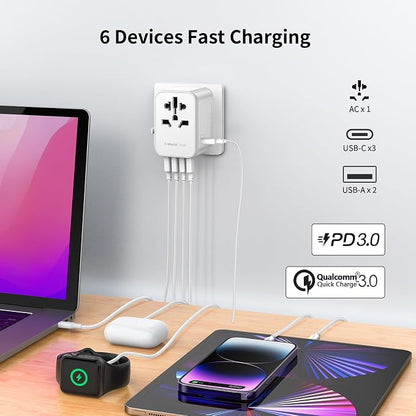 MOMAX European Travel Plug Adapter, 35W PD Fast Charging, Universal Travel - Image 4