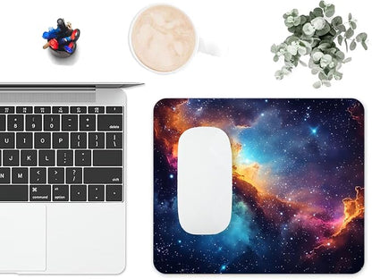 Mouse Pad, Glitter Blue Nebula Galaxy Mouse Pads - Image 6