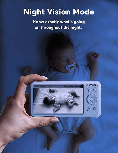 Momcozy Baby Monitor with 2 Cameras 5’’ 1080P Split Screen Video Baby Monitor - Image 5