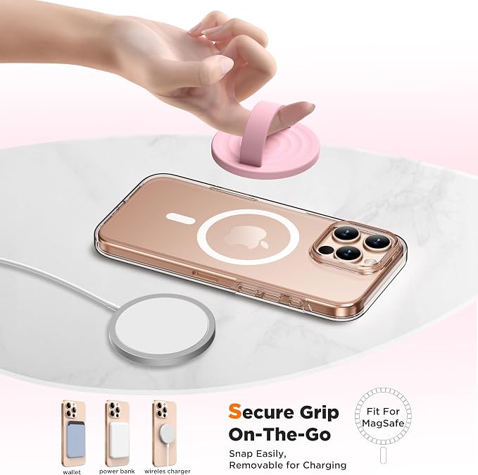 Magnetic Phone Ring Grip Holder, Silicone Finger Loop Grip, Compatible - Image 4