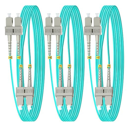 FiberPrime- OM3 SC to SC Fiber Patch Cable, Duplex Multimode, MM Fiber Optic by Unknown