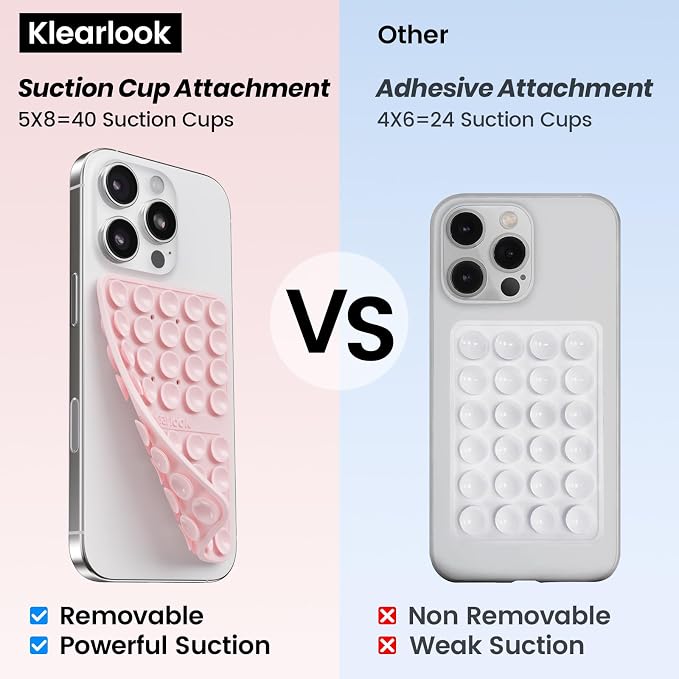 Klearlook Silicone Double-Sided Suction Cup Phone Case Detachable Mount - Image 2