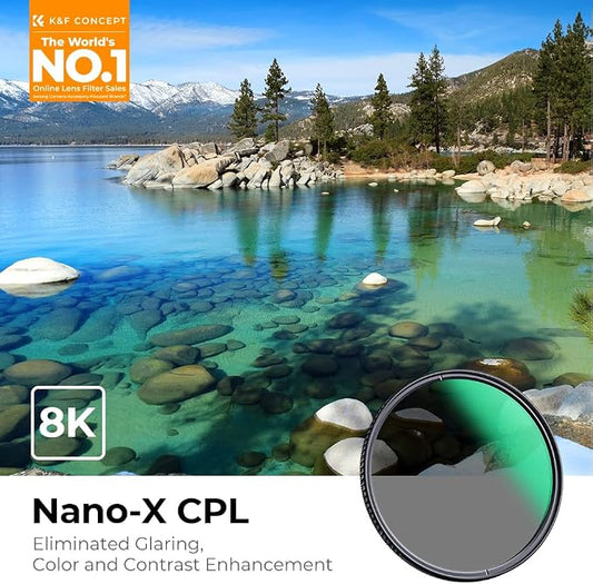 K&F CONCEPT 62mm Circular Polarizer Filter, Super Slim, High Definition - Image 2
