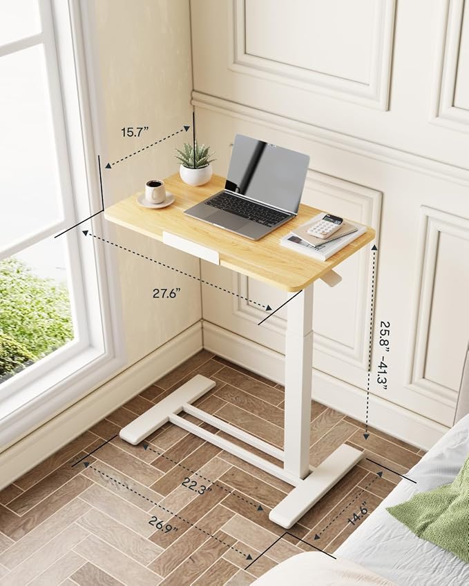 FLEXISPOT H7 PRO Mobile Standing Desk Adjustable Overbed Table Pneumatic - Image 8