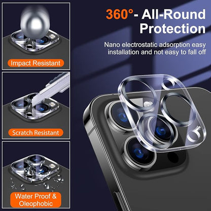 UniqueMe Compatible with iPhone 12 Pro Max 6.7" Camera Lens Protector Tempered - Image 4